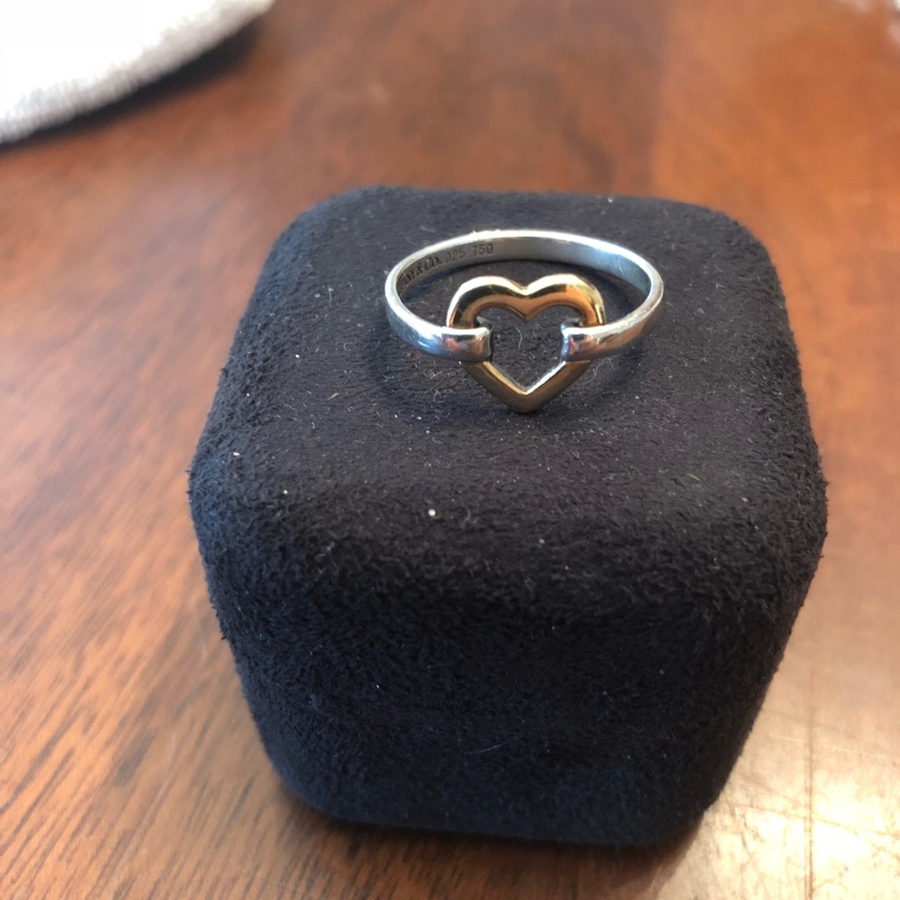 Gold and silver Tiffany’s heart ring